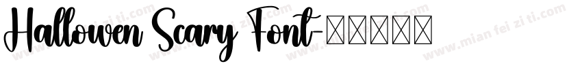 Hallowen Scary Font字体转换